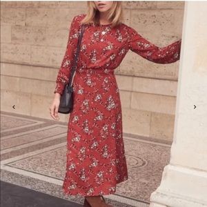 Sezane Juliane Dress in Red Floral